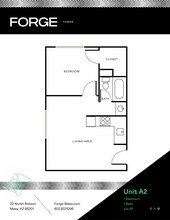 1 Bed/1 Bath 216 floor plan
